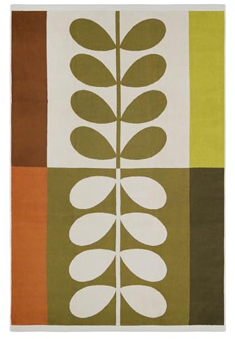 Orla Kiely Bathroom Towel Stem Check Hazel-Ochre - Bath Sheet, 100x150cm