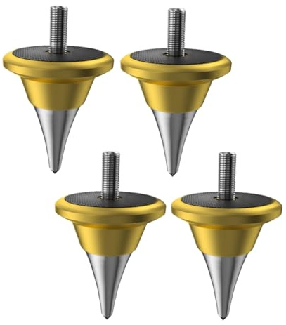 Flaroey Speaker Isolation Spike Feet Stand Damper Cone for Hifi Audio Turntable Recorder AMP M6 Gold