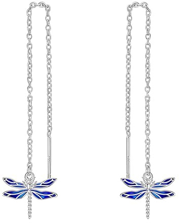 enjoylifecreative Tierohrringe 925er Sterlingsilber mit Elefanten Libellenmotiv Meerschweinchen Enten Ohrringe Tierornamente Schmuckgeschenk für Frauen