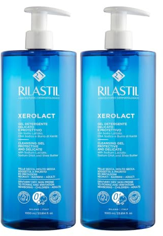 Rilastil Xerolact - Gel Limpiador Reparador para Piel Seca con Tendencia al Rascado e Irritación