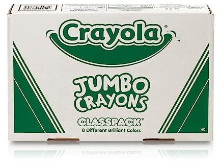 Crayola Jumbo-Sized Crayons Classroom Pack - Set of 200 - Assorted Colors | Teacher Classroom Must Haves, Essential Preschool & Kindergarten Art Supplies