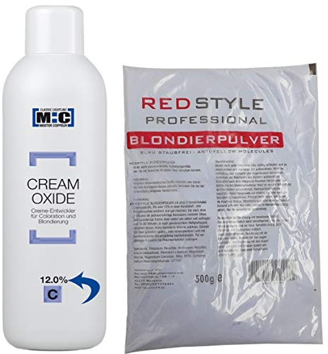 M:C MEISTER COIFFEUR [ CREAM OXIDE 12% ] - 1000ml + 500g Blondierpulver