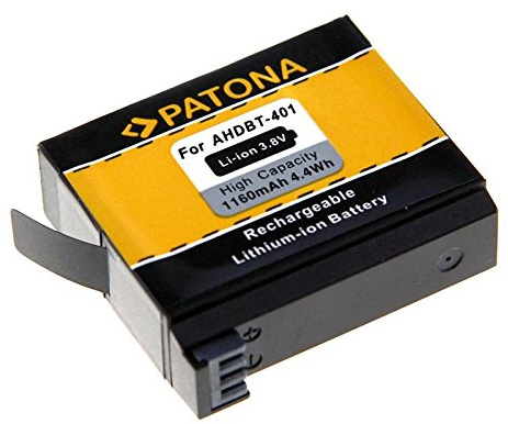 Akku AHDBT-401 1160 mAh für GoPro HERO4 PATONA Kamera