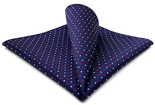 S&W SHLAX&WING Punkte Herren Einstecktücher Blau Dotty Neu Geschäftsanzug