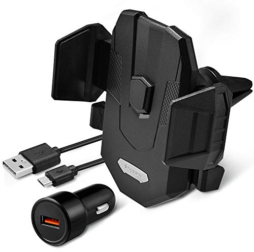 Spigen SteadiBoost Fast Auto Wireless Charger Handy Halterung für Auto Lüftung 5W / 7,5W / 10W One Tap Tech, mit Qi Ladestation Kabelloses Ladegerät
