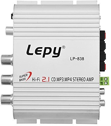 Mini Amplificador De Potencia De Audio Est¨¦reo Bajo Hifi De 2 Canales Amplificador De Interior/Exterior De 15W + 15W Digital Para Motos De Coche