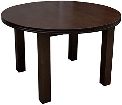 Mirjan24 Esszimmertisch S33 Fi, Oval Esstisch, Farbauswahl, Praktischer Auszugstisch, Tisch für Esszimmer, Küchentisch, Ausziehtisch (Nuss, 100x140 cm)