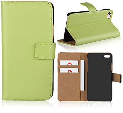 Smart Fit Sport Leather Case for iPhone - SFS Leather Wallet Case for iPhone X/XS 4/4S 5/5S 5C 6/6s 6 Plus 7/8 7 Plus/8 Plus 8 Plus, Leather, Green, For iPhone 7P/8P