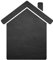 001 Haus - selbstklebende schwarze Tafelfolie/Kreidefolie inkl. 3 Stück Kreide - Größe: 800 x 900 mm - Kinderzimmer Wanddeko