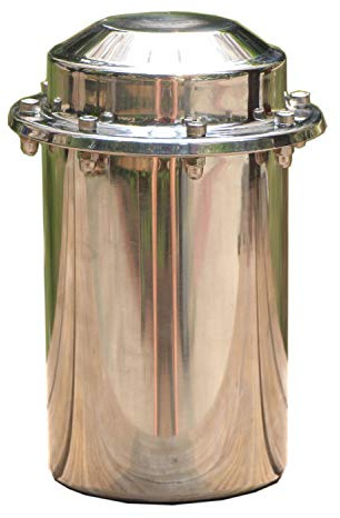 Fcyylight Edelstahl Zeitkapsel Wasserdichter Behälter Haltbarer Verschlussbehälter Lagerung Zukünftiges Geschenk 7,9 Zoll