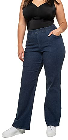 Ulla Popken Mary Jeans, Bleu Foncé, 42W / 32L Femme
