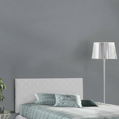 Talamo Italia - Cleo Queen-Size-Bett, wandmontiertes Kopfteil aus Öko-Leder, 100 % Made in Italy, geeignet für ein Queen-Size-Bett, 130 x 60 cm, Weiß