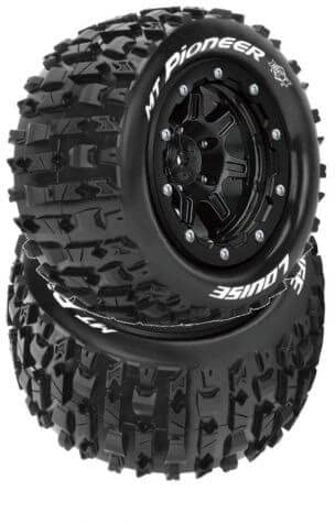 LOUISE MFT MT-MAXX 2.8 Pioneer 1/10 Soft FELGE SCHWARZ 17MM 1/2Z Offset