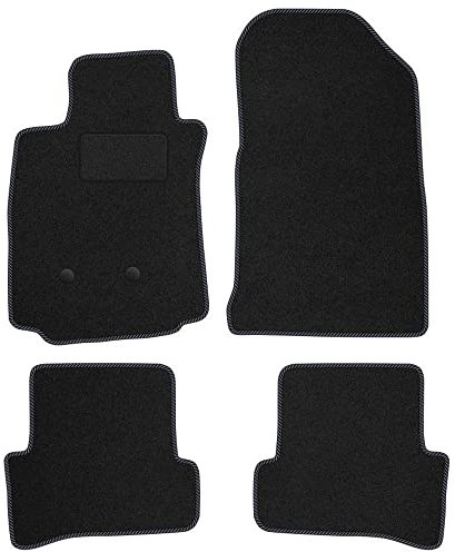 MOTOS Standard Velours-Fußmatten passend für Renault Clio III 2005-2012 passt auch für die Grandtour-Version - Standard, Gewebt, Grau fußmatten auto - Erleben Sie neuen Fahrkomfort mit einem Automatte