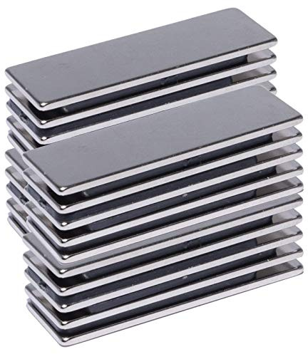 Neodym Magnete Extra Stark Quader 30x10x1mm - 4 Kg Powermagnet - Neodym Magnet 30mm - Quadermagnet 30 x 10 x 1 mm - N52 Stark Neodym-Magnete (20 Stück)