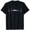 Herzschlag Boot Motorboot Yacht EKG Captain Bootszubehör T-Shirt