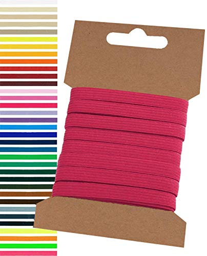 maDDma 5m Gummiband 6,6mm Gummilitze Wäschegummi elastisches Band Wäscheband Farbwahl, Farbe:Magenta
