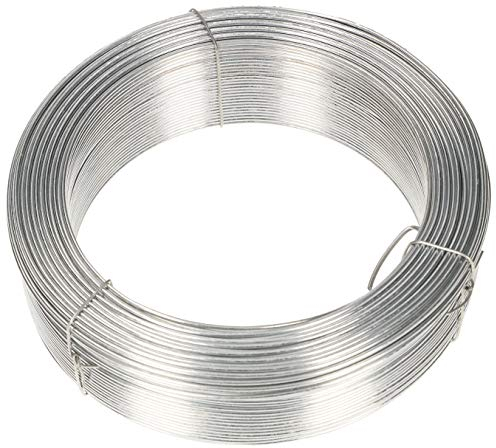 KOTARBAU® Gartendraht 1,4 mm 100m Pflanzendraht Basteldraht Bindedraht Spanndraht Zaundraht zum Binden von Pflanzen verzinkt Silber