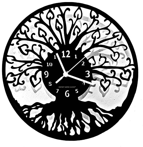 Instant Karma Clocks | Orologio da Parete Albero della Vita | Design Naturale Simbolico | Decorazione Casa Arredamento Zen | Idea Regalo Originale