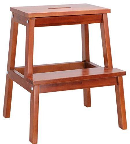 Sywlwxkq Échelle portative Pliante escabeau Petits tabourets de Pied tabourets d'escalier sièges de Chaise échelle en Bois Massif à Double Usage Escalade élargie Multifonction Banc de Chaus