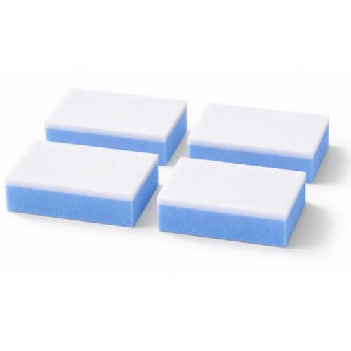 Extra Large Heavy Duty Non Scratch Cleaning Sponges 4 Pack of Sponges – Easy Grip Scourers for Kitchen & Bathroom, Multi Purpose Washing Up Sponge Pads for Dishes, Sink & Household Cleaning