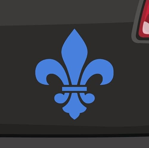 Stickerfreaks - Heraldische Lilie Aufkleber - 6 Größen, 21 Farben - Fleur de Lis Wappen Frankreich - Made in Germany - ORACAL - Vinyl - Outdoor - Blau