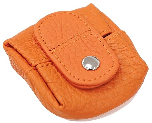 Van Der Rich ® - Petit Mini Porte-Monnaie en Cuir - Femme/Homme (Orange)