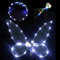 Feenflügel Damen,Feenflügel Leuchtende,LED Feenflügel Leuchtende,Schmetterlingsflügel mit LED Fee Stirnband und LED Fee Zauberstab,für Karneval,Fasching,Mottoparty,Geburtstagsparty
