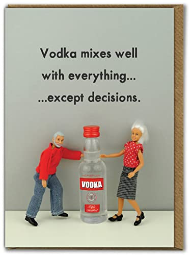 Bold & Bright - Lustige Geburtstagskarte – Wodka – lustige Karten für Sie und Ihn – freche Karten für Männer, Frauen, Freunde, Kameraden – Neuheit Humorkarten