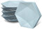 CVIUYO 8 Hexagon Blue Paper Plates 30 Pack Biodegradable & Microwave-Safe Disposable Dessert Plates for Christmas,Weddings,Picnics,BBQ & Snowflake Parties