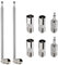 VooGenzek 2 Stück FM UKW Radio Antenne, 75cm 7 Abschnitte Teleskopantenne Ersatz, 75 Ohm Unbal Teleskopantenne Zimmerantenne mit F-Stecker und 6 IEC Koax-Kupplung Adapter, Kompatibel mit Yamaha Denon