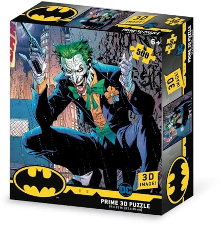 Grandi Giochi DC Comics Joker Horizontal Lenticular Puzzle with 500 Pieces Included and 3D-PUD02000 Effect Pack PUD02000