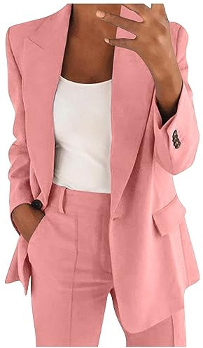 Veste Femme Légère Blaze Veste en Jean Blazer Femme Blazer Femme Tenue De Cérémonie Femme Grande Taille Manteaux Femme Blazer Femme Mariage Robe Rose Poudré Blazer Femme Chic Et Elegant