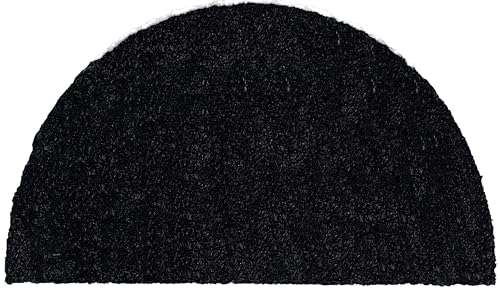 Markotex Zerbino Cocco Fibra Naturale e in Gomma Riciclata (33x60, 33x70,40x70, 40x80, 40x90, 50x100, 60x120, 70x140) (Nero Unito, Mezzaluna 40x70)