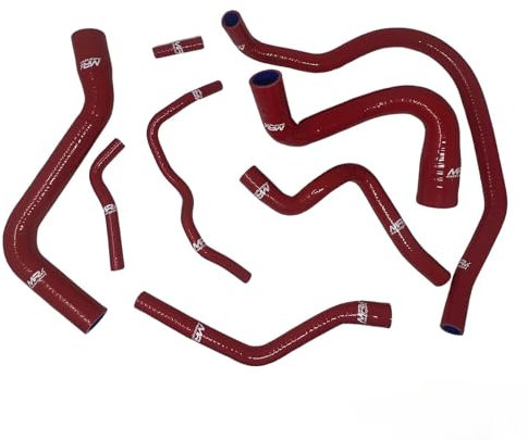 Manicotti acqua in silicone compatibile con abarth grande punto/compatibile con alfa romeo mito t-jet MRMOTORSPORT (Rosso)