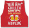 Schürze - Grillschürze Herren 1 - Bin am grillen keine Tipps Bier bringen Abflug - Männer Geschenk Lustig Grillen - 85x69 - Rot - männergeschenke grill geschenke schürzen mann grillgeschenke