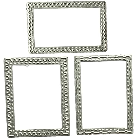 EXCEART 3st Stempel Und Matrizen Für Die Kartenherstellung Briefmarken Stanzen Für Die Kartenherstellung Formen Für Fotoalben DIY Schneiden Sterben Gestanzt Kohlenstoffstahl Handbuch Mappe