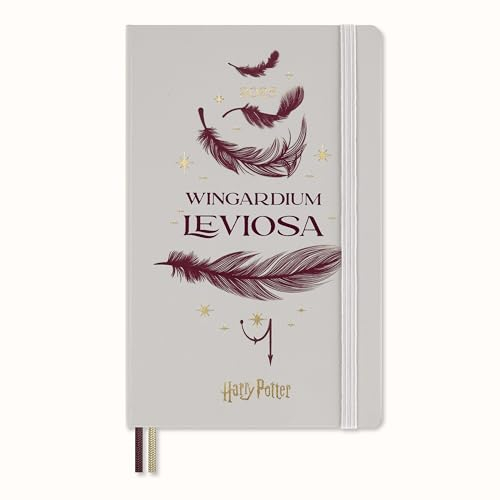 Moleskine Weekly Planner Wizarding World Harry Potter Spells Kollektion Wingardium Leviosa, 12-Monats Linierter Wochenplaner, Phosphoreszierender Fester Einband, Großformat 13 x 21 cm