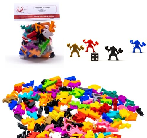 BoardGameSet | 5 Stück Ork-Krieger mit Zwei Äxten Token | Brettspielteile Meeples, Haut