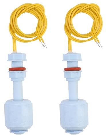 2PCS Sensori di Livello Dell'acqua Interruttore di Livello a Galleggiante Blu Interruttore a galleggiante in plastica per Idroponica Giardinaggio Acquario Piscina Serbatoio 10W 52 mm Blu