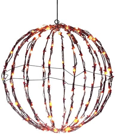 Lumiscent Outdoor Sphere Lights - Foldable Spheres Light | Sphere Ball Lights | Lighted Garden Spheres | Large Sphere On Light | Ball Light for Tree, Porch, Patio and Garden Decoration