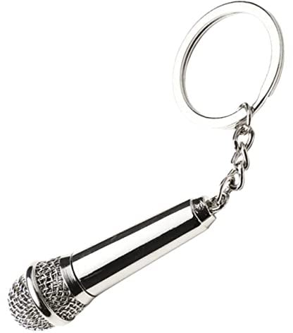 VALICLUD Microphone Key Chain Pendant Chic and Delicate Bag Hanging Ornament for Crafting Accessory for Backpacks and Keys Unique Simulation Design
