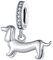 Charms aus 925er Sterlingsilber mit Dackelmotiv, passend für Armbänder und Halsketten für Damen