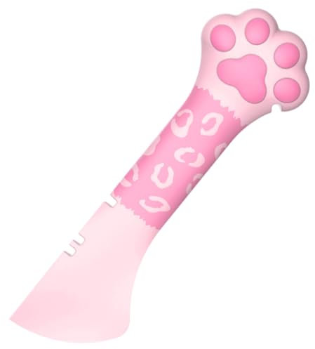 WUSJCOF Multifunktionaler Dosenöffner für Tiernahrung, Löffel in Form einer Katzenpfote, niedliche Pfotenform, geeignet für Haustiere, Katzen, Hunde