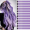 Extension Capelli Colorati Con Clip Lilla chiaro 12 pezzi 22 pollici Lungo Dritto Sintetiche Resistenti al Calore per Bambini Ragazze Donne Festival Feste Halloween Cosplay