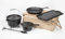 KOCHMANN® 7-teiliges Dutch Oven BBQ Set – aus massivem Gusseisen Feuertopf – Perfekt für Outdoor & Indoor Grill, Lagerfeuer & Küche - KEG08