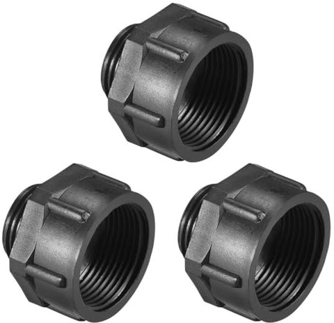 TA-VIGOR 3Pcs Threaded Bushings Nylon Connector Adaptor M20 Outer Thread to M25 Inner Thread, Waterproof Fitting Connector for Electrical and Industrial Use, Black