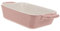 HEALEEP Bandeja para Hornear de Cerámica Rosa Molde Rectangular Utensilios de Hornear Cocción a Alta Temperatura para Microondas Utensilios de Cocina Ecológicos