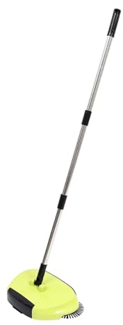 Gatuida Hand Broom Paddle Sweeper Manual Floor Cleaner 3 in 1 Push Sweeper with Dustpan Bin 360° Rotating Floor Cleaning Mop for Carpet Random Color