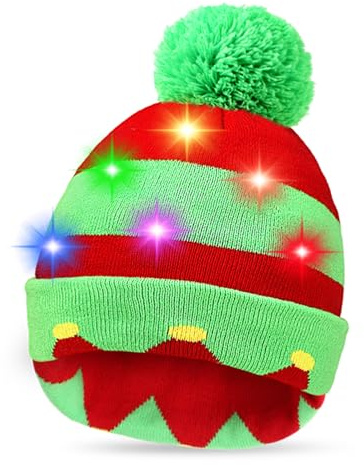 Hifot LED Leuchten Hut Mütze Stricken Helle und Bunte Weihnachten Xmas Christmas Warme Neuheit Strickmütze
